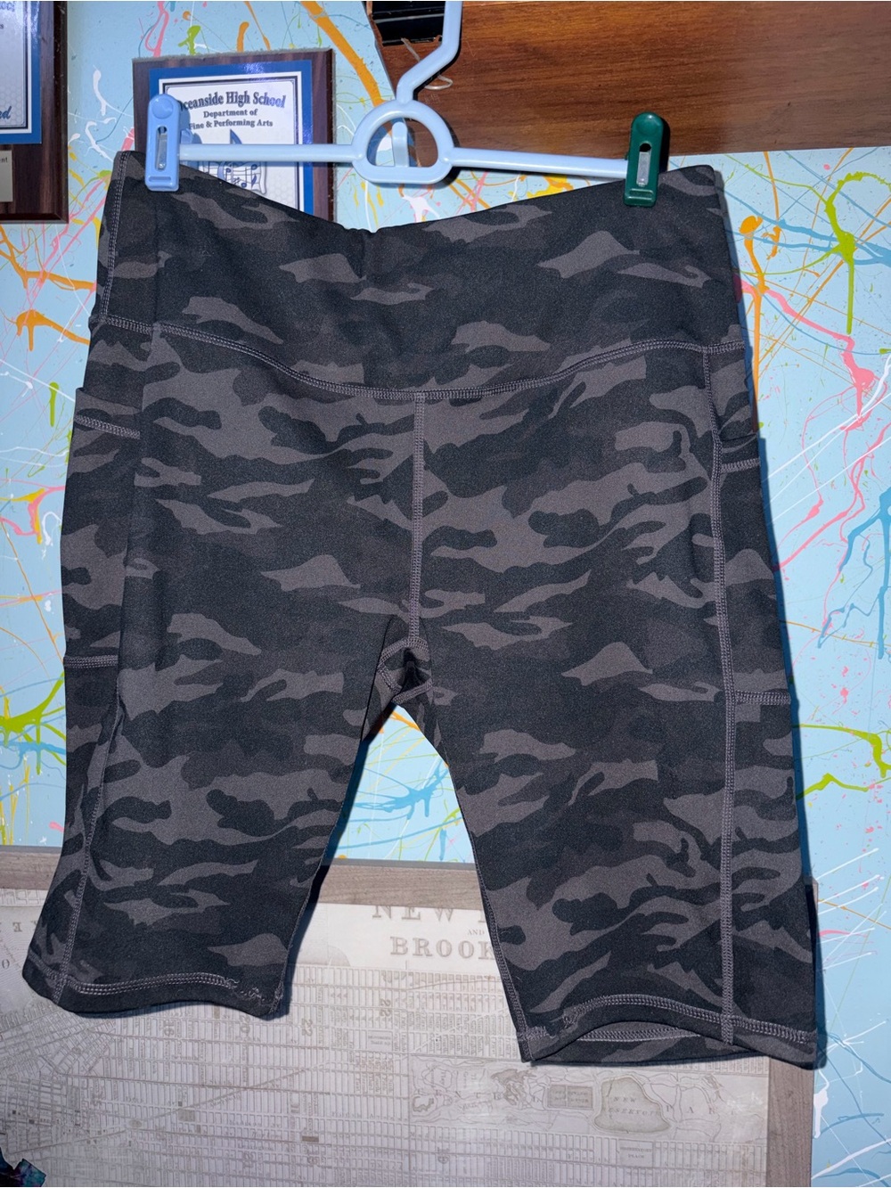 Amazon Women’s Bike Shorts in Black & Gray Camo